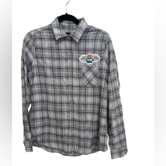 NWOT! FRIENDS Central Perk Grey Lightweight Flannel in Medium | Box Lunch - Picture 2 of 5